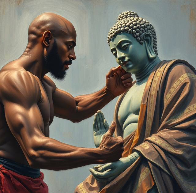 David Goggins fighting The Buddha